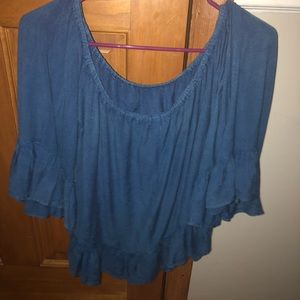 Cute denim shirt with tags!!